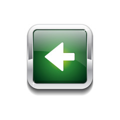 Left Key Rounded Rectangular Vector Green Web Icon Button