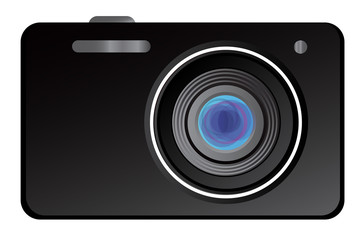Vector illustration of classic digital camera