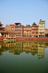 Deurstickers Building and town in Patan Durbar Square © tuayai