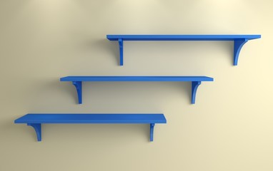 Simple shelves on a wall.