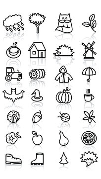 Fall icons