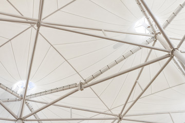 Naklejka premium steel structure of modern building roof