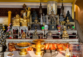 Buddha altar inside golden mount wat pho