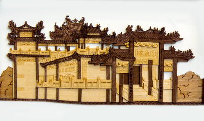 chinese old building carving