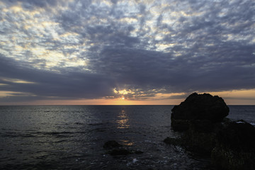 Obraz premium Rock Sea Sunrise