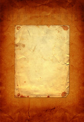 Old vintage paper with grunge frames for photos