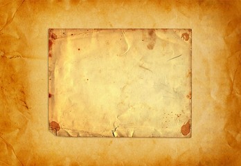 Old vintage paper with grunge frames for photos
