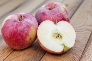 Naklejka na ściany i meble fresh apples on the table