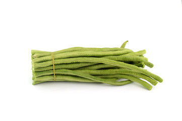 chopped Cow pea beans on a white background