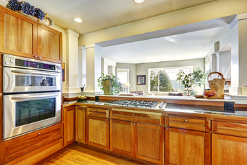Kitchen cabinets in modern house