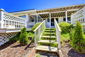 Fototapeta premium Walkout deck with stairs