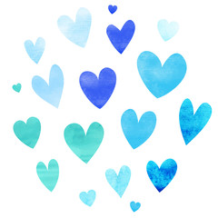 Blue heart set