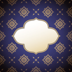 Thai Art Background vector, Thai art pattern vector.