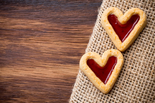 Heart cookies.