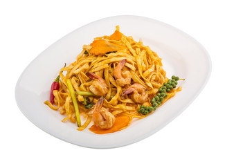 Fried noodles with shrimps