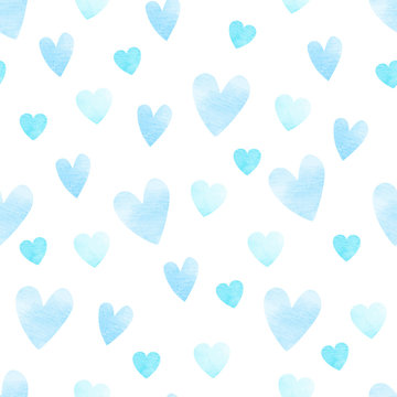 Blue heart pattern