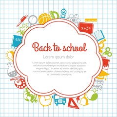 Back to school colorful background - 69731007