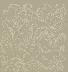 filigree  floral oriental pattern