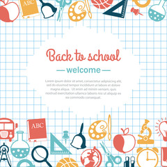back to school background for school - 69731474