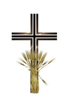 Kreuz mit &Auml;hrenballen