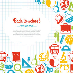 back to school background for school - 69731632