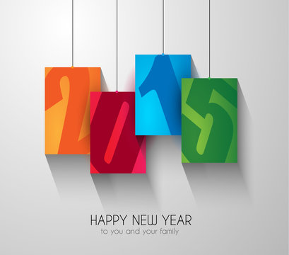 Original 2015 happy new year modern background