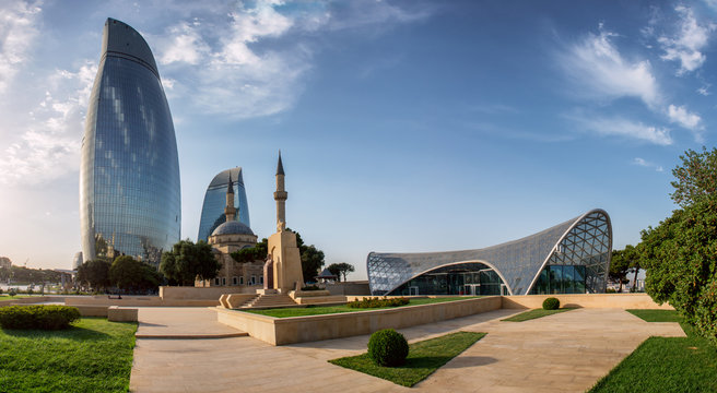 City view of the Baku capital of Azerbaijan