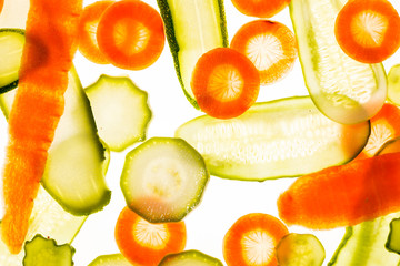 fresh vegetables slices