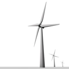 Windenergie opgewekt in windmolen park