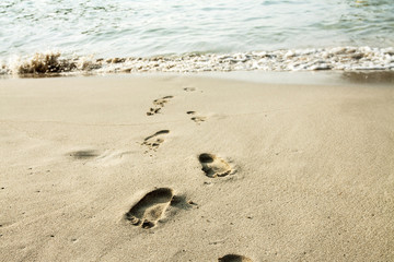 Footsteps in the sand