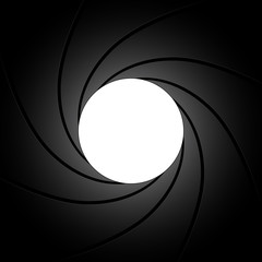 Inside the gun tube. Vector