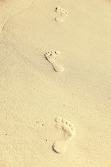 footprints on sand