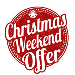 Christmas weekend offer stamp