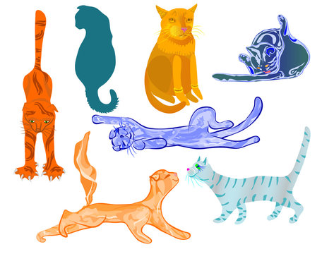 figures of cats