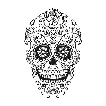 mexican sugar skull illustration