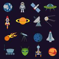 Space and astronomy icons