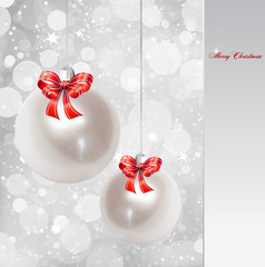 Pearl Christmas Ornament. Vector background