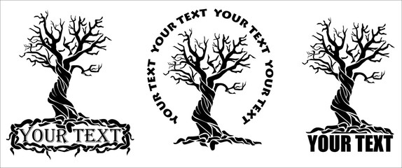 stylized tree with text
