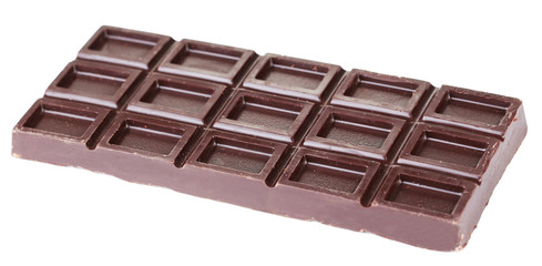 Chocolate bar isolated on white