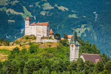 Fototapeta na wymiar Vaduz castle view, Lichtenstein