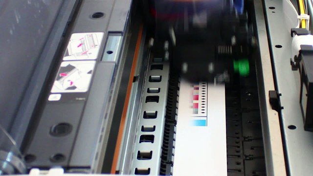 Computer Printer Head in Action
