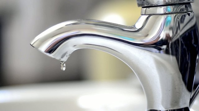 Silver faucet water drips dripping LOOP