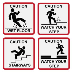 Caution signs