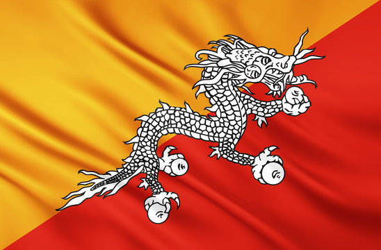 The National Flag of Bhutan