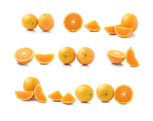 Orange on a white background.