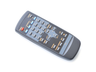Tv remote control on white background.
