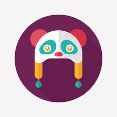 baby hat flat icon with long shadow,eps10