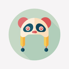 baby hat flat icon with long shadow,eps10