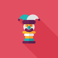 Pyramid toy flat icon with long shadow,eps10