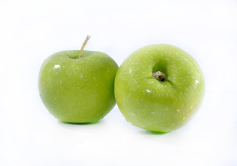 green apple isolated on white
